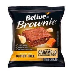 Brownie Belive - CARAMELO E CASTANHA DO BRASIL 40g (Zero Glúten, Zero Açúcar e Zero Lactose)