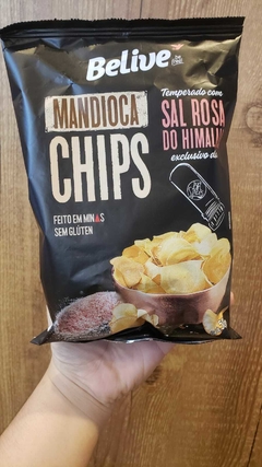 MADIOCA CHIPS TEMPERADO COM SAL ROSA DO HIMALAIA - BELIVE 50g