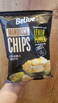 MANDIOCA CHIPS TEMPERADO COM LEMON PEPPER - BELIVE 50g