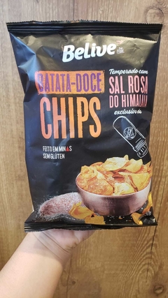 BATATA-DOCE CHIPS TEMPERADO COM SAL ROSA DO HIMALAIA - BELIVE 50g