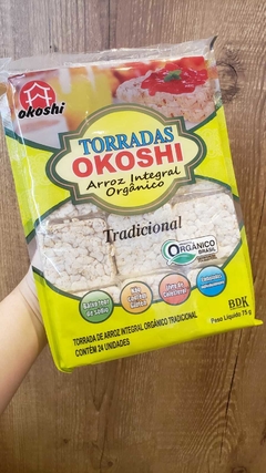 TORRADAS DE ARROZ INTEGRAL ORGÂNICO (TRADICIONAL) - OKOSHI 75g