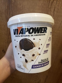 PASTA INTEGRAL DE AMENDOIM COOKIES & CREAM - VITAPOWER 1,005kg