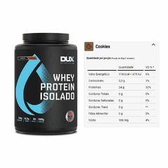 WHEY PROTEIN ISOLADO DUX COOKIES - POTE 900G