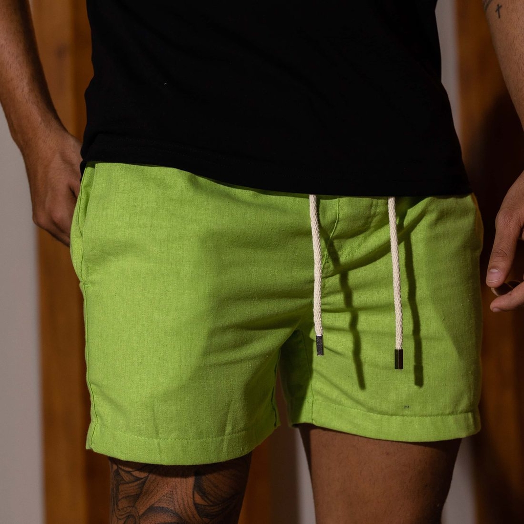 Short Linho Verde Lima