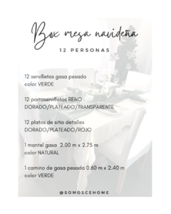 Combo mesa navideña - tienda online