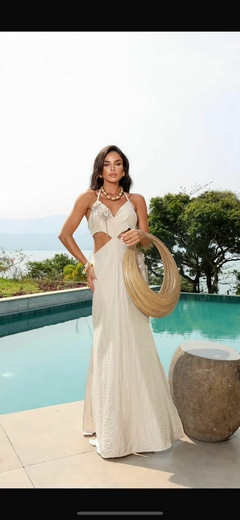 VESTIDO LONGO BORDADO SIRENA