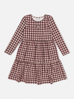 VESTIDO MANGA LONGA PIED POULE MOMI H4370 - Bambinos For Kids