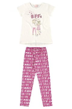 Conjunto Blusa E Legging Infantil (Branco) Quimby-29379.10.000106