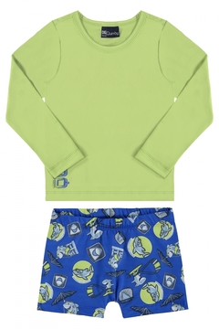 Conjunto Blusa E Sunga FPS +50 Infantil (verde) Quimby-1208.29486.04.130535