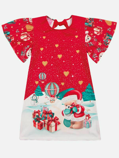 Vestido Infantil Menina Natal Vermelho Mundo Cinti na internet