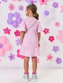 Vestido Infantil Menina Feeling Good Com Bolsa Gatinha Lilás Mundo Cinti na internet