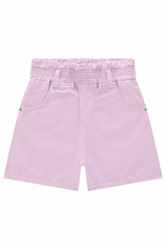 Shorts em Sarja Empapelada 65608 Kukiê - Cor Lilas