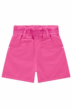 Shorts em Sarja Empapelada 65608 Kukiê - Cor ROSA ESCURO - comprar online