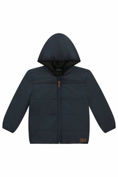 Jaqueta Menino Puffer Comfy Em Nylon Com Capuz Preto - Luc.boo 62829 na internet