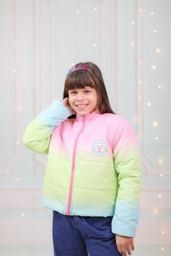 Jaqueta Puffer Happy Color em Nylon Tie Dye KUKIE 62957