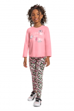 Conjunto com Blusa Manga Longa e Calça Legging (Cinza) Bee Loop 14662_000037 - Bambinos For Kids