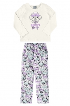 Pijama de Inverno Menina (Off White) QUIMBY 29562_000106 - comprar online