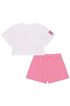 Conjunto de Boxy Over em Malha Power e Shorts em Nylon 67350 Kukiê na internet