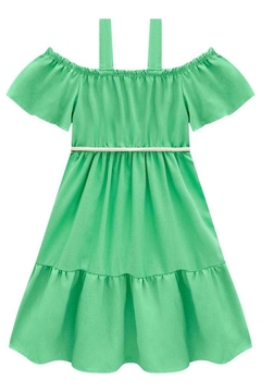 Vestido em Viscose Linho 67777 Kukiê VERDE ESCURO - comprar online