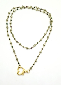 Collar Largo perlas y cristales - comprar online