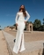 Vestido Chloe longo, modelo semi sereia, cor branco off white. Vestido Casamento Civil