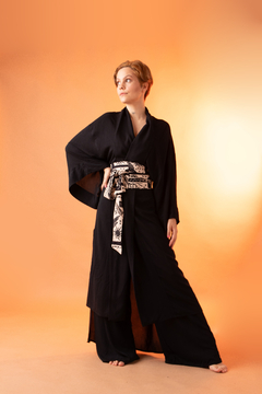 Kimono e Calça Pantalona Viscose