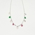 Colar Choker com Tiffany Colorida Semijoia Prata