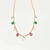 Colar Choker com Tiffany Colorida Semijoia Ouro 18K