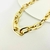 Choker de elos retangular medio Semijoias Ouro 18k