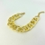 Pulseira Elos duplo oval Semijoias Ouro 18k