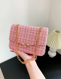 BOLSA ROSA TWEEDE XADREZ