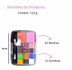 ESTOJO 12 SOMBRAS+ 2 BLUSH VIVAI na internet