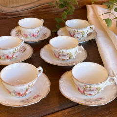 6 DUOS DE TÉ DE PORCELANA ALEMANA CT ALTWASSER SILESIA en internet