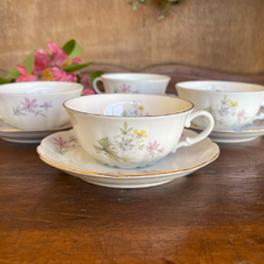 SET DE 4 DÚOS DE TÉ DE PORCELANA VERBANO