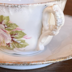 6 DUOS DE TÉ DE PORCELANA ALEMANA CT ALTWASSER SILESIA - María Historieta