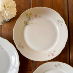 SET DE 4 PLATOS PLAYOS DE PORCELANA VERBANO 24 CM