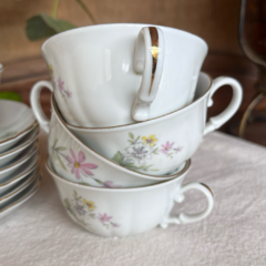 SET DE 6 DÚOS DE CAFÉ DE PORCELANA VERBANO - María Historieta