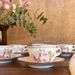 6 DUOS DE TÉ DE PORCELANA ALEMANA CT ALTWASSER SILESIA