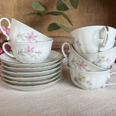 SET DE 6 DÚOS DE CAFÉ DE PORCELANA VERBANO - comprar online