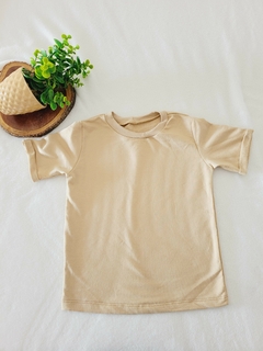 Camiseta Comfy em Moletinho, Cáqui