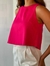 Blusa Decote Linho Rosa Agnes - comprar online