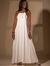 Vestido Longo Decote Off-White Atena