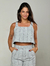 Cropped Linho Listra Preta Alanis