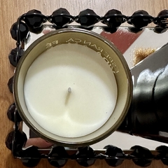 Kit aromatizador de ambiente preto e dourado com difusor e vela e bandeja pedraria - Rosa Bella Decor