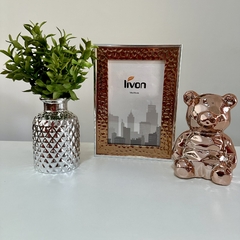 Kit decorativo completo rosegold e prata com três peças