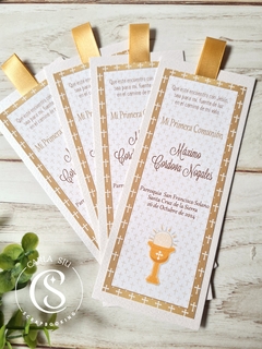 Set Comunión Bookmark Niño Dorado - comprar online