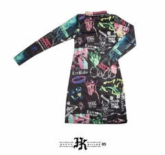 VESTIDO POLERA FULL-PRINT DOGBITES HK