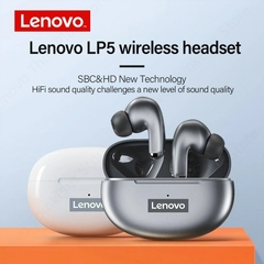 100% original lenovo lp5 fones de ouvido sem fio bluetooth alta fidelidade música fone com microfone esportes à prova d20água - comprar online