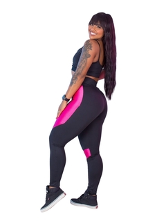 Legging SUPLEX Recorte Poliamida Texturizada ROSA - comprar online