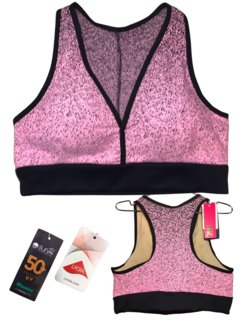 Conjunto Fitness Jacquard Rosa Claro na internet